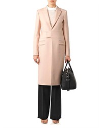 Givenchy Neoprene Panel Wool Blend Coat