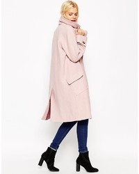 Asos Petite Coat In Oversize With Patch Pockets