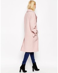 Asos Petite Coat In Oversize With Patch Pockets