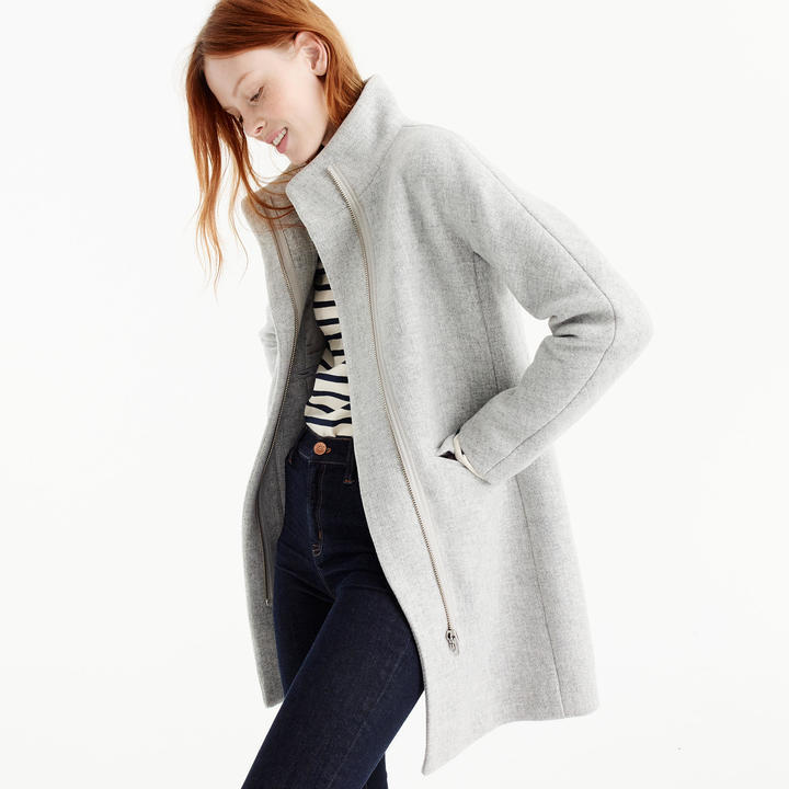 j crew cocoon coat petite