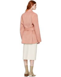 Acne Studios Pink Lilo Doubl Belted Coat