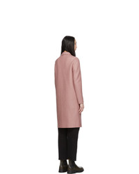 Harris Wharf London Pink Pressed Wool Overcoat