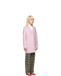 Harris Wharf London Pink Wool Cocoon Coat