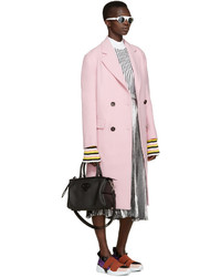 Emilio Pucci Pink Wool Double Breasted Coat