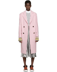 Emilio Pucci Pink Wool Double Breasted Coat