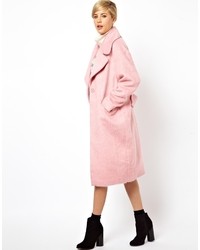 Asos Vintage Cocoon Coat Pink
