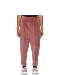 AMI Alexandre Mattiussi Red Oversized Carrot Trousers