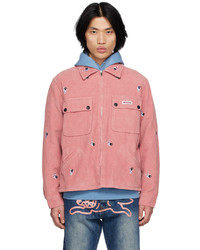 Pink Corduroy Harrington Jacket