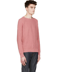 Ami Alexandre Mattiussi Pink Knit Crewneck Sweater