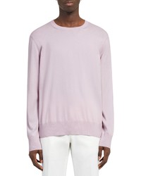 Zegna Baby Island Cotton Cashmere Crewneck Sweater In Light Pink At Nordstrom