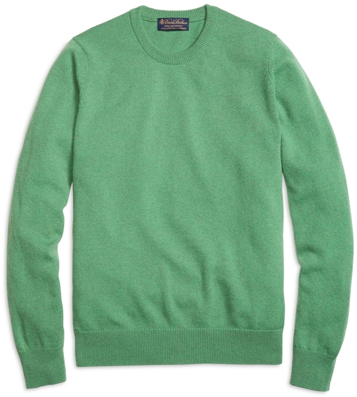Brooks Brothers Cashmere Crewneck Sweater, $468 | Brooks Brothers ...