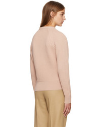 Cédric Charlier Cedric Charlier Pink Wool Asymmetric Sweater