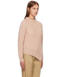 Cédric Charlier Cedric Charlier Pink Wool Asymmetric Sweater