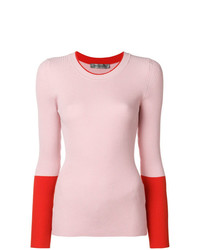Sportmax Contrast Sleeve Fitted Sweater