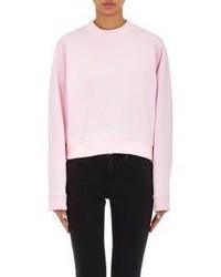 Acne Studios Crop Bird Sweatshirt Pink