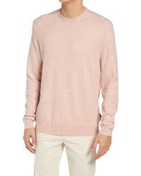 Ted Baker London Knares Textured Crewneck Sweater In Pink At Nordstrom