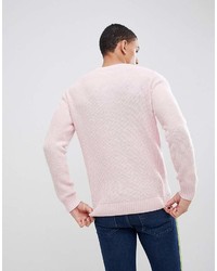 Pull&Bear Knitted Sweater In Pink