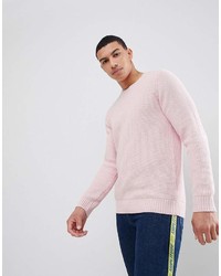 Pull&Bear Knitted Sweater In Pink