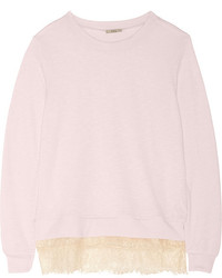 Clu Lace Trimmed Jersey Sweatshirt