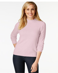 Karen Scott Mock Turtleneck Long Sleeve Sweater Only At Macys