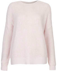 Topshop Petite Chunky Knitted Jumper With Ribbed Detail At Cuffs And Hem 100% Cotton Machine Washable