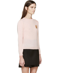 Simone Rocha Pink Beaded Appliqu Sweater