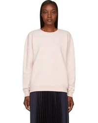MSGM Pink Cotton Fleece Beauty Sweater