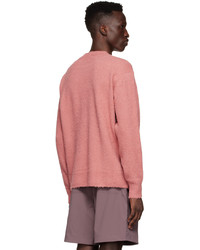 Auralee Pink Cotton Sweater