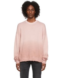 Acne Studios Pink Knit Crewneck Sweater