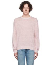Vince Pink Linen Crewneck Sweater