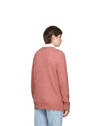 A.P.C. Pink Lorenz Crewneck Sweater