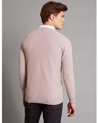 Marks and Spencer Pure Cotton Textured Slim Fit Jumper
