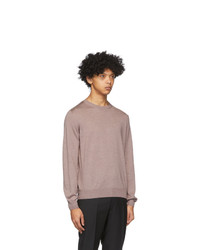 Ermenegildo Zegna Purple Silk And Cashmere Crewneck Sweater