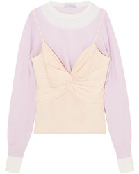 J.W.Anderson Ruched Knitted Sweater Pastel Pink