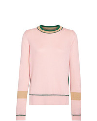 Burberry Stripe Detail Silk Cashmere Longline Sweater