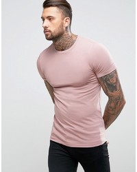 ASOS DESIGN Asos Muscle Fit Crew Neck T Shirt In Pink Dream