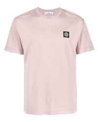 Stone Island Compass Motif Cotton T Shirt