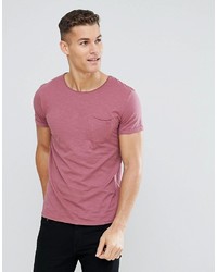 Tom Tailor Crew Neck T Shirt With Raw Edge