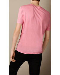 Burberry Linen Blend Jersey T Shirt