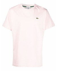 lacoste live Logo Embroidered Cotton T Shirt