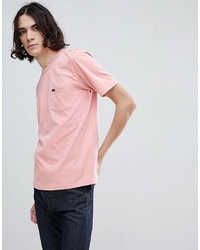 Lee Logo Pocket T Shirt Faded Pink