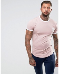 Gym King Muscle Ringer T Shirt In Pink