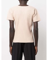 Homme Plissé Issey Miyake Oblique Pleated T Shirt