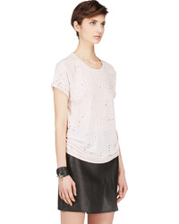 IRO Pale Pink Linen Shredded Clay T Shirt