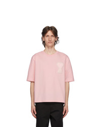 AMI Alexandre Mattiussi Pink Ami De Coeur T Shirt