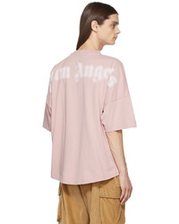 Palm Angels Pink Blurry Logo T Shirt