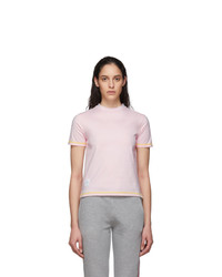 Thom Browne Pink Contrast Stitch T Shirt