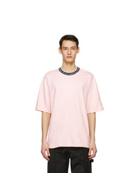 Acne Studios Pink Jacquard Logo T Shirt
