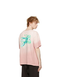 We11done Pink Washed Butterfly T Shirt
