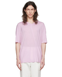 Ermenegildo Zegna Couture Pink Wool T Shirt